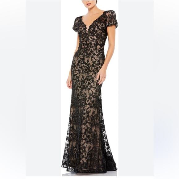 NEW Mac Duggal 50644 Lace Dress Gala Wedding Formal Evening Trumpet Gown Ball - Picture 1 of 11